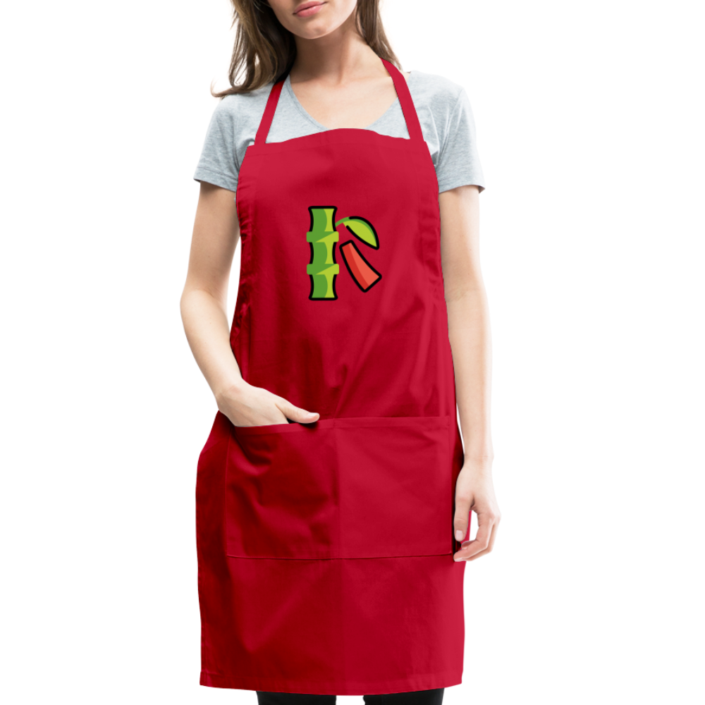 Customizable Tanabata Tree Adjustable Apron - Emoji.Express - red