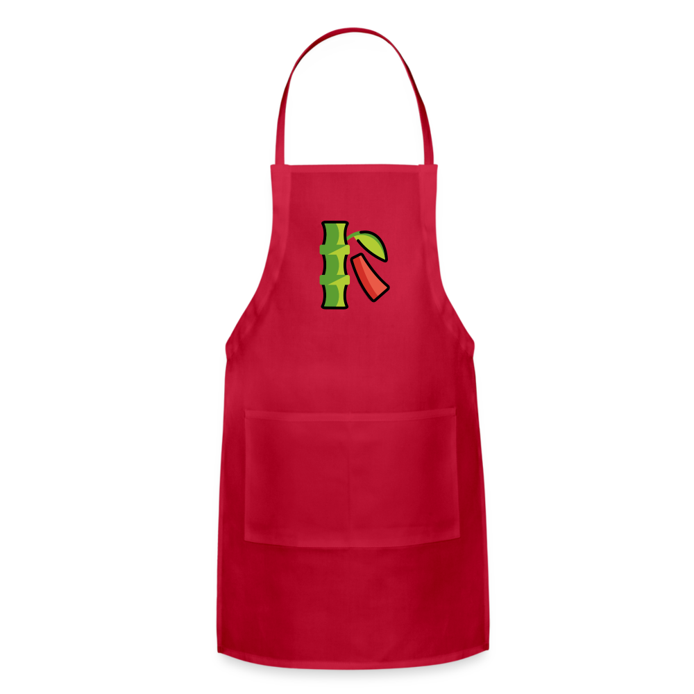 Customizable Tanabata Tree Adjustable Apron - Emoji.Express - red