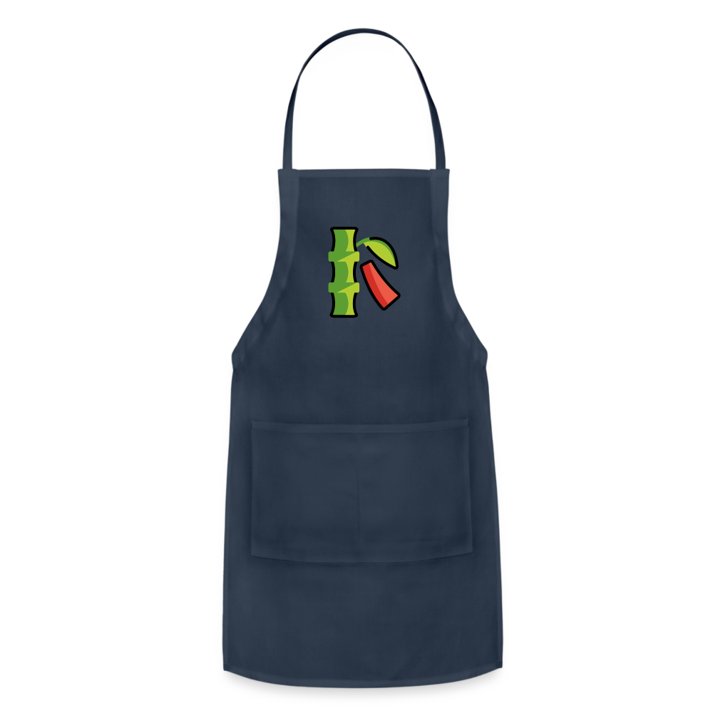 Customizable Tanabata Tree Adjustable Apron - Emoji.Express - navy