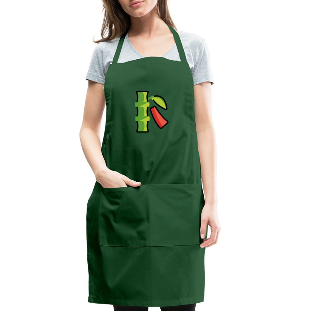 Customizable Tanabata Tree Adjustable Apron - Emoji.Express - forest green