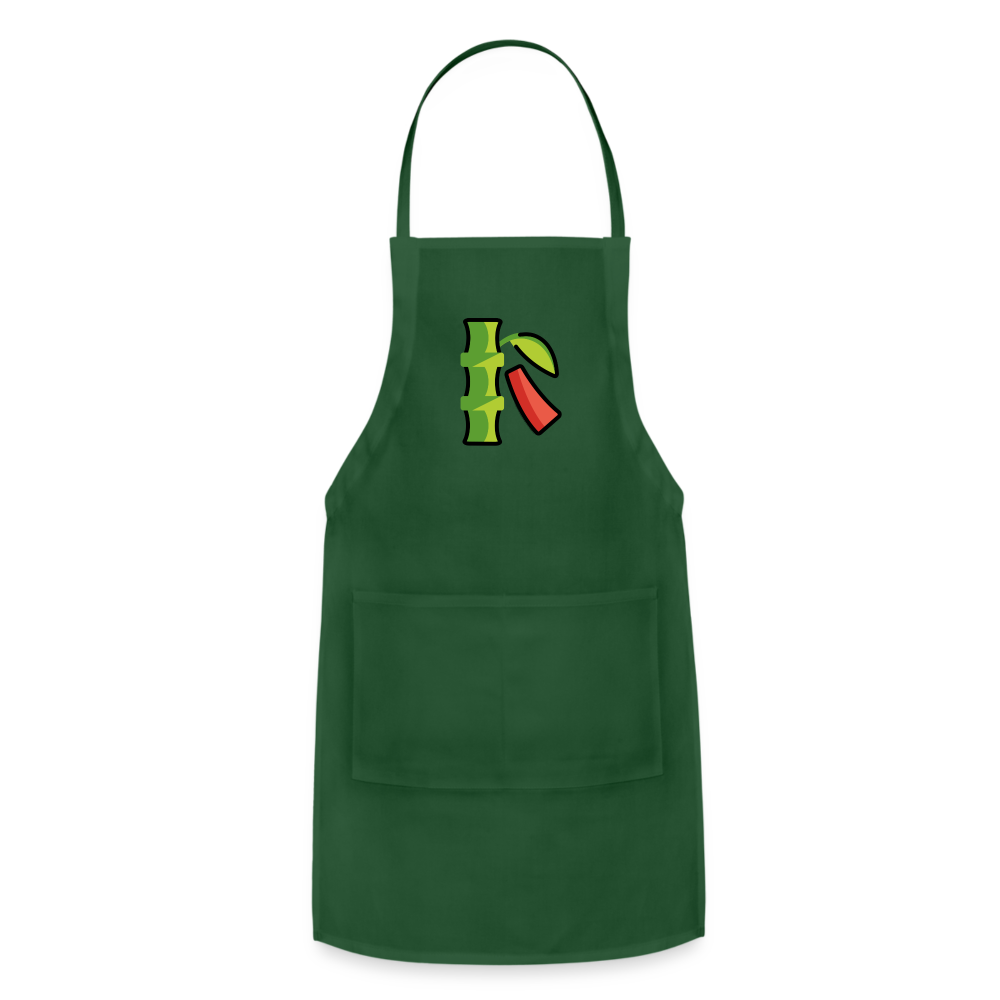 Customizable Tanabata Tree Adjustable Apron - Emoji.Express - forest green