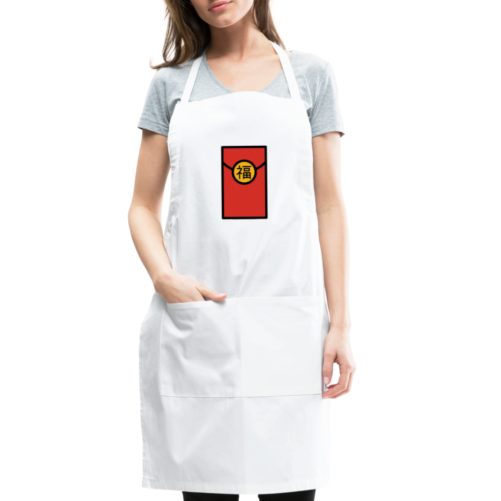 Customizable Red Envelope Moii Adjustable Apron - Emoji.Express - white