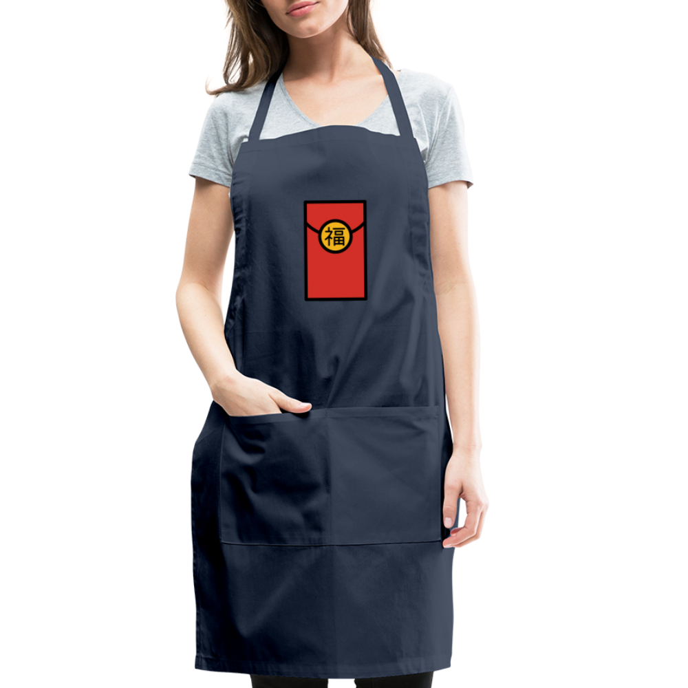 Customizable Red Envelope Moii Adjustable Apron - Emoji.Express - navy