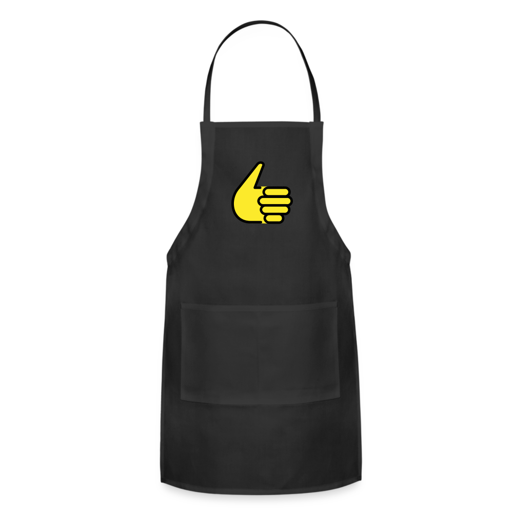 Customizable Thumbs Up Moji Adjustable Apron - Emoji.Express - black