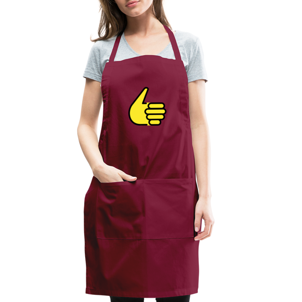 Customizable Thumbs Up Moji Adjustable Apron - Emoji.Express - burgundy