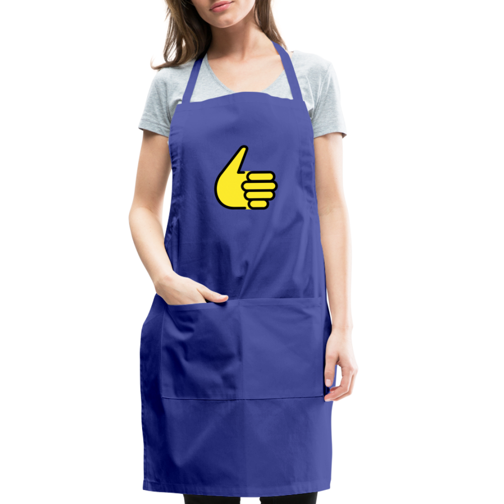 Customizable Thumbs Up Moji Adjustable Apron - Emoji.Express - royal blue