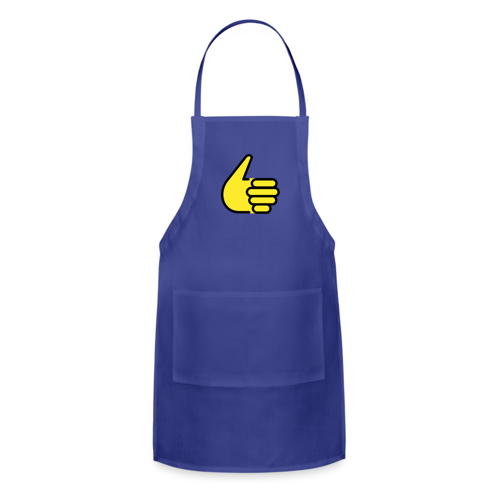 Customizable Thumbs Up Moji Adjustable Apron - Emoji.Express - royal blue