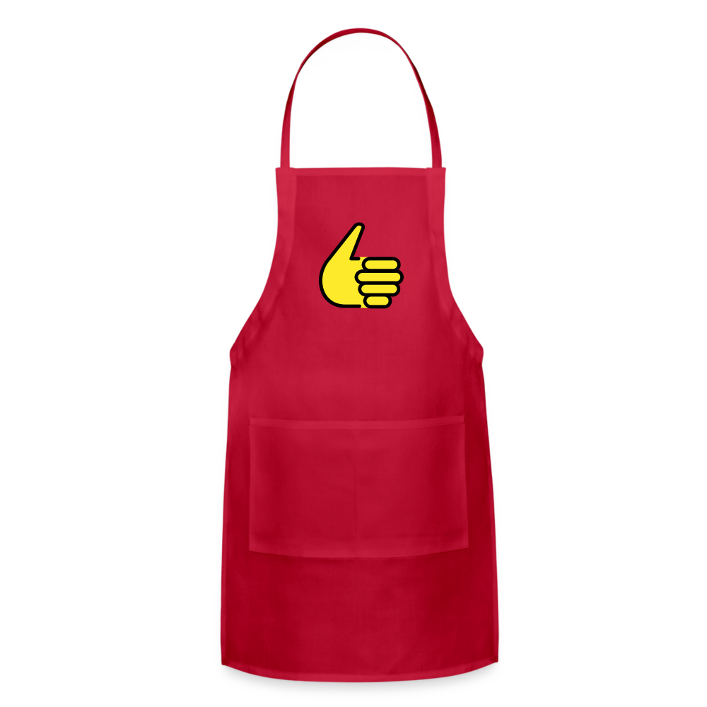 Customizable Thumbs Up Moji Adjustable Apron - Emoji.Express - red