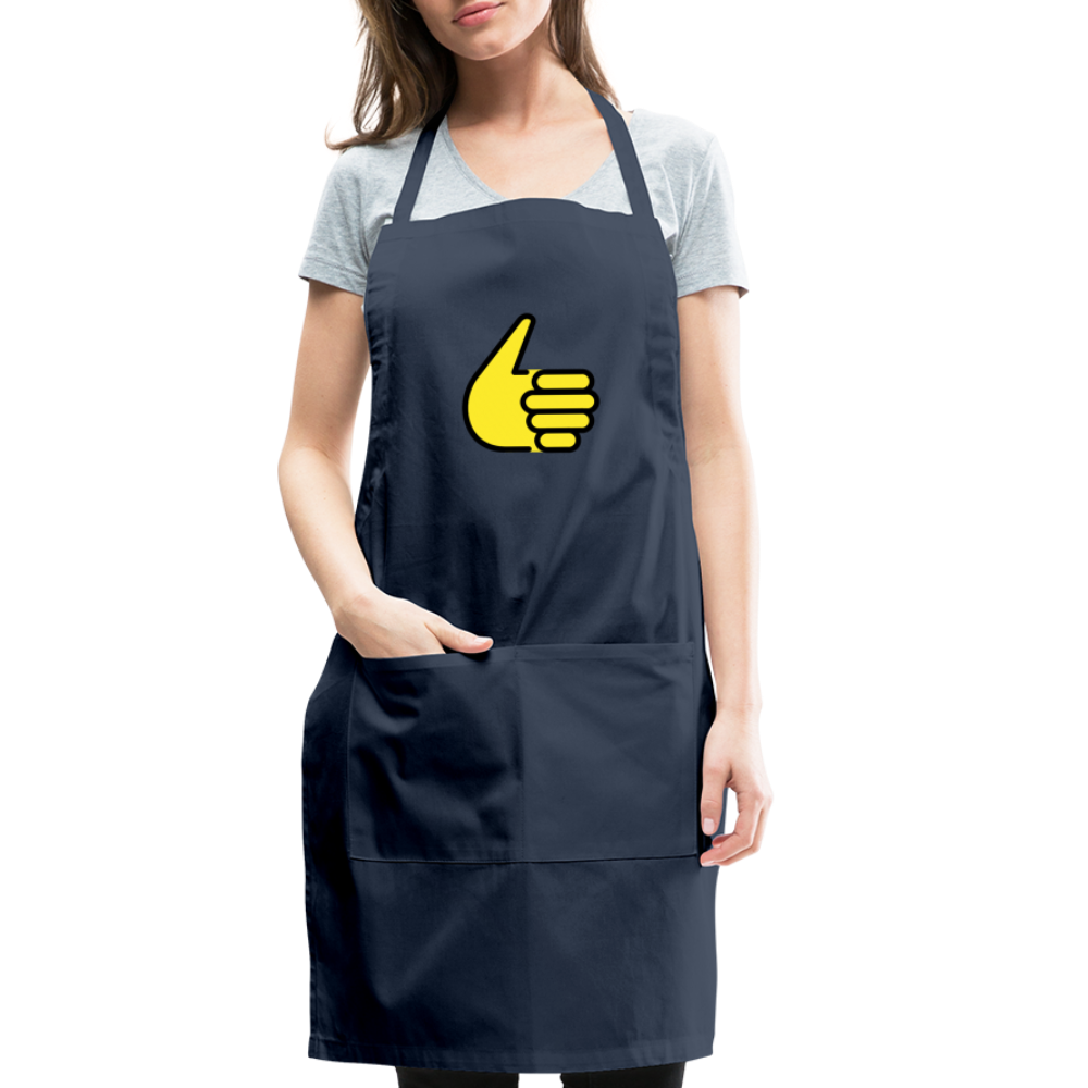 Customizable Thumbs Up Moji Adjustable Apron - Emoji.Express - navy