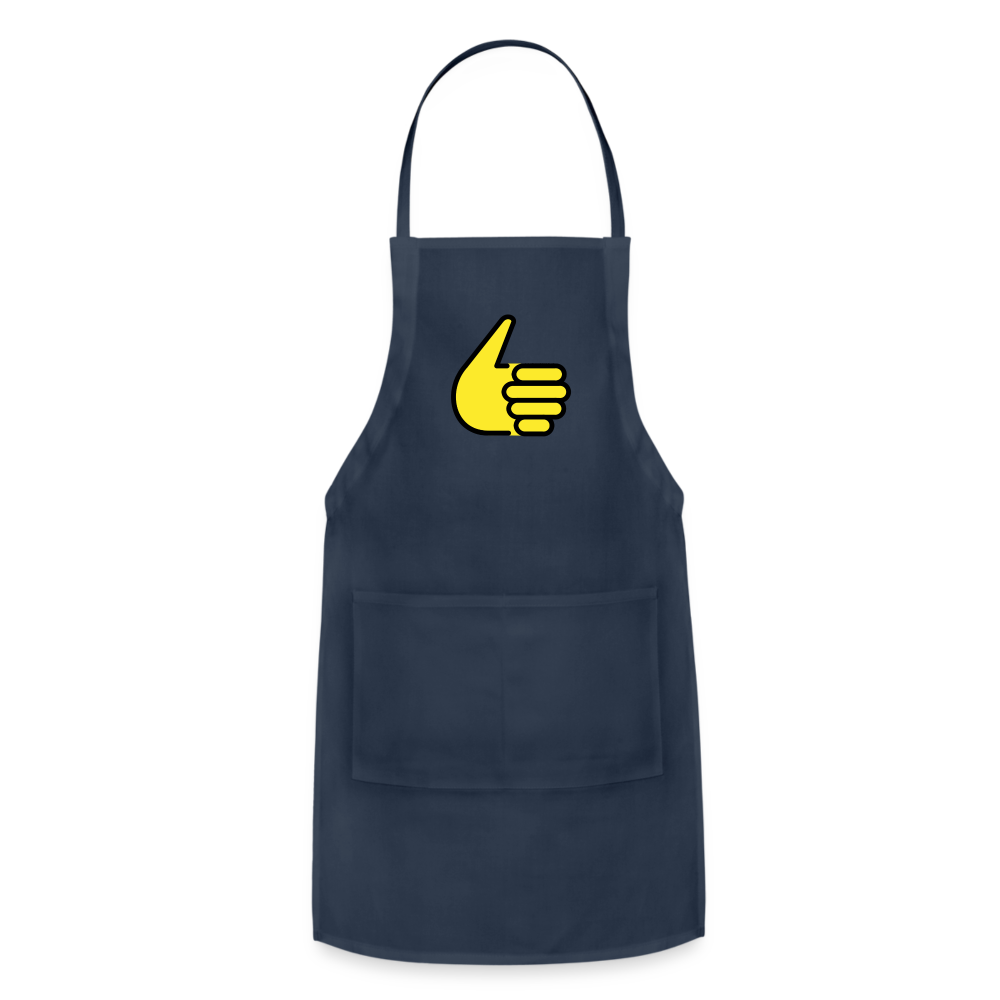 Customizable Thumbs Up Moji Adjustable Apron - Emoji.Express - navy
