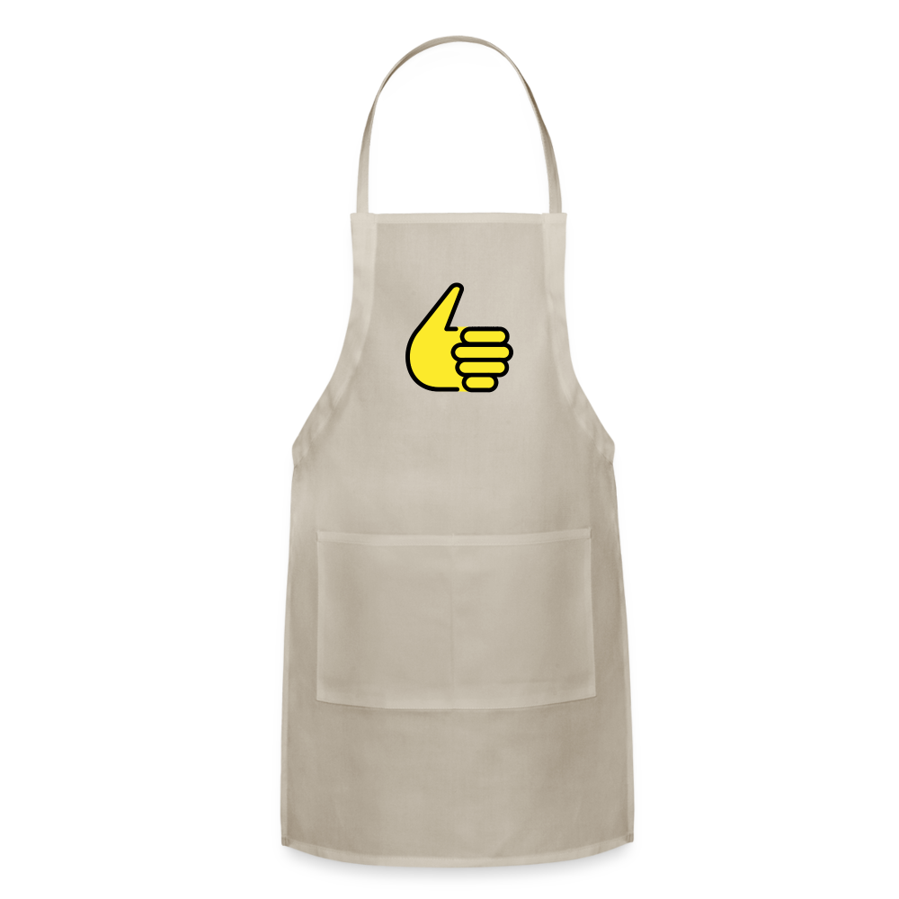 Customizable Thumbs Up Moji Adjustable Apron - Emoji.Express - natural