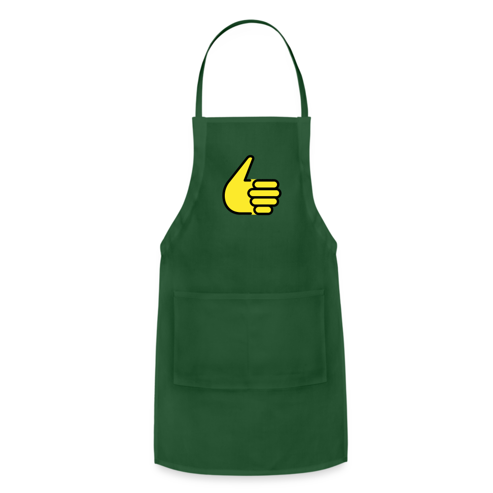 Customizable Thumbs Up Moji Adjustable Apron - Emoji.Express - forest green