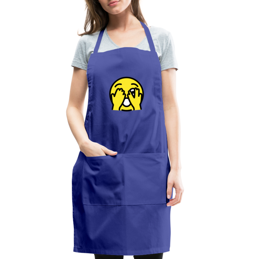 Customizable Face with Peeking Eye Moji Adjustable Apron - Emoji.Express - royal blue