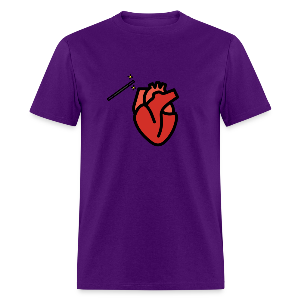 Manage Your Anatomical Heart Emoji Expression Moji Unisex Classic T-Shirt - Emoji.Express - purple