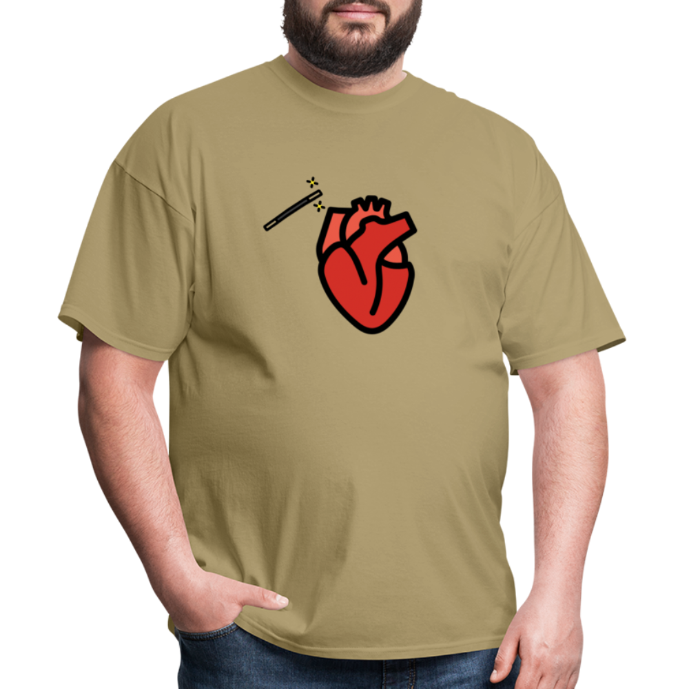 Manage Your Anatomical Heart Emoji Expression Moji Unisex Classic T-Shirt - Emoji.Express - khaki