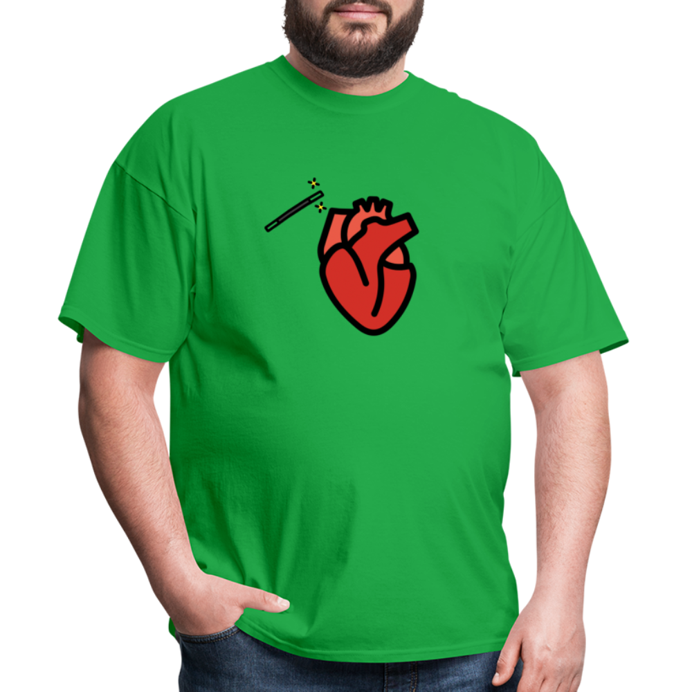 Manage Your Anatomical Heart Emoji Expression Moji Unisex Classic T-Shirt - Emoji.Express - bright green