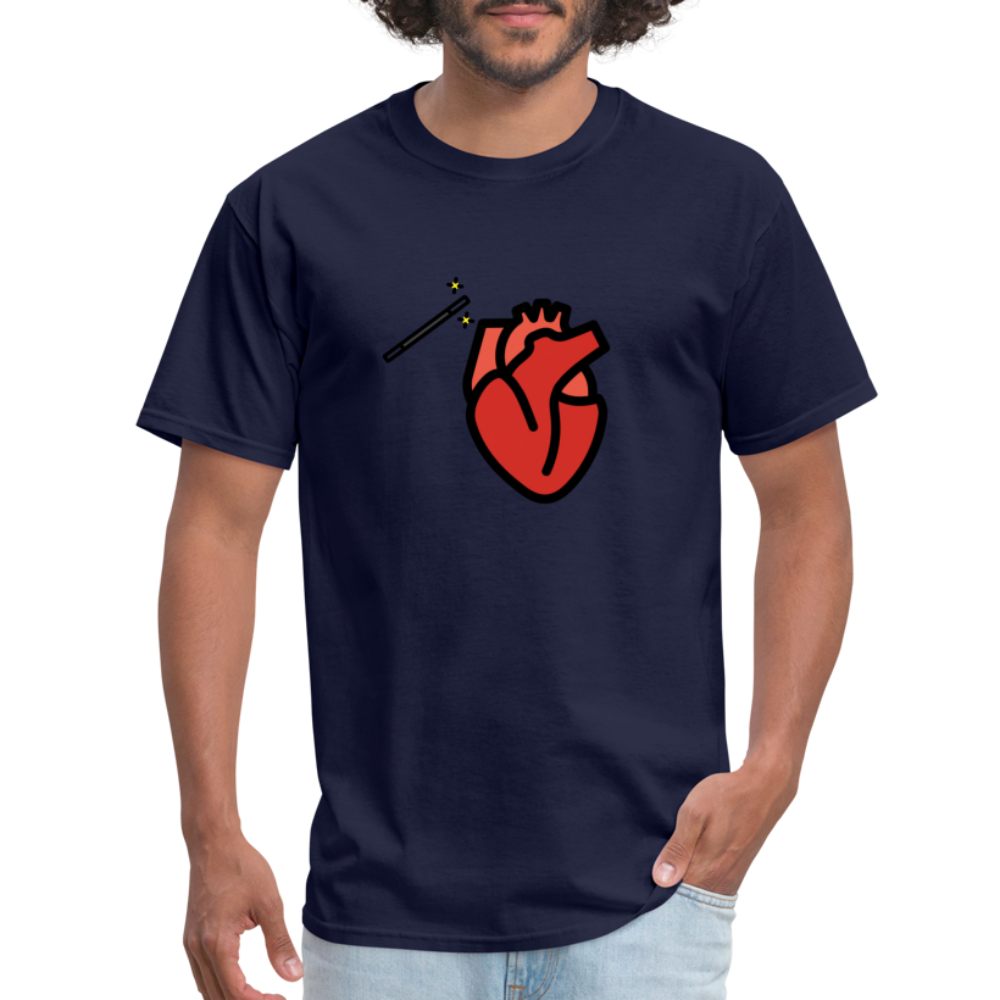 Manage Your Anatomical Heart Emoji Expression Moji Unisex Classic T-Shirt - Emoji.Express - navy