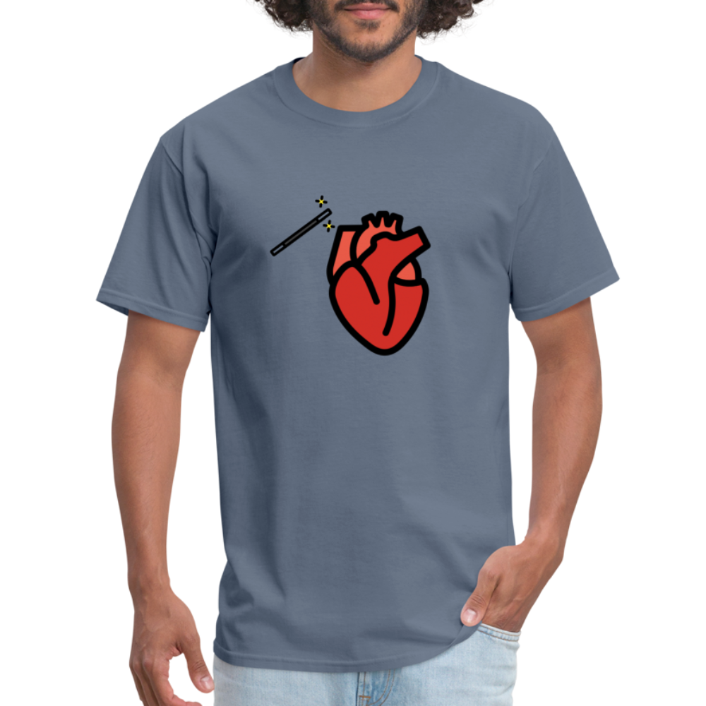 Manage Your Anatomical Heart Emoji Expression Moji Unisex Classic T-Shirt - Emoji.Express - denim