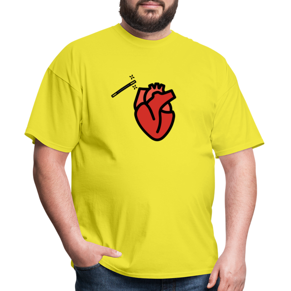 Manage Your Anatomical Heart Emoji Expression Moji Unisex Classic T-Shirt - Emoji.Express - yellow