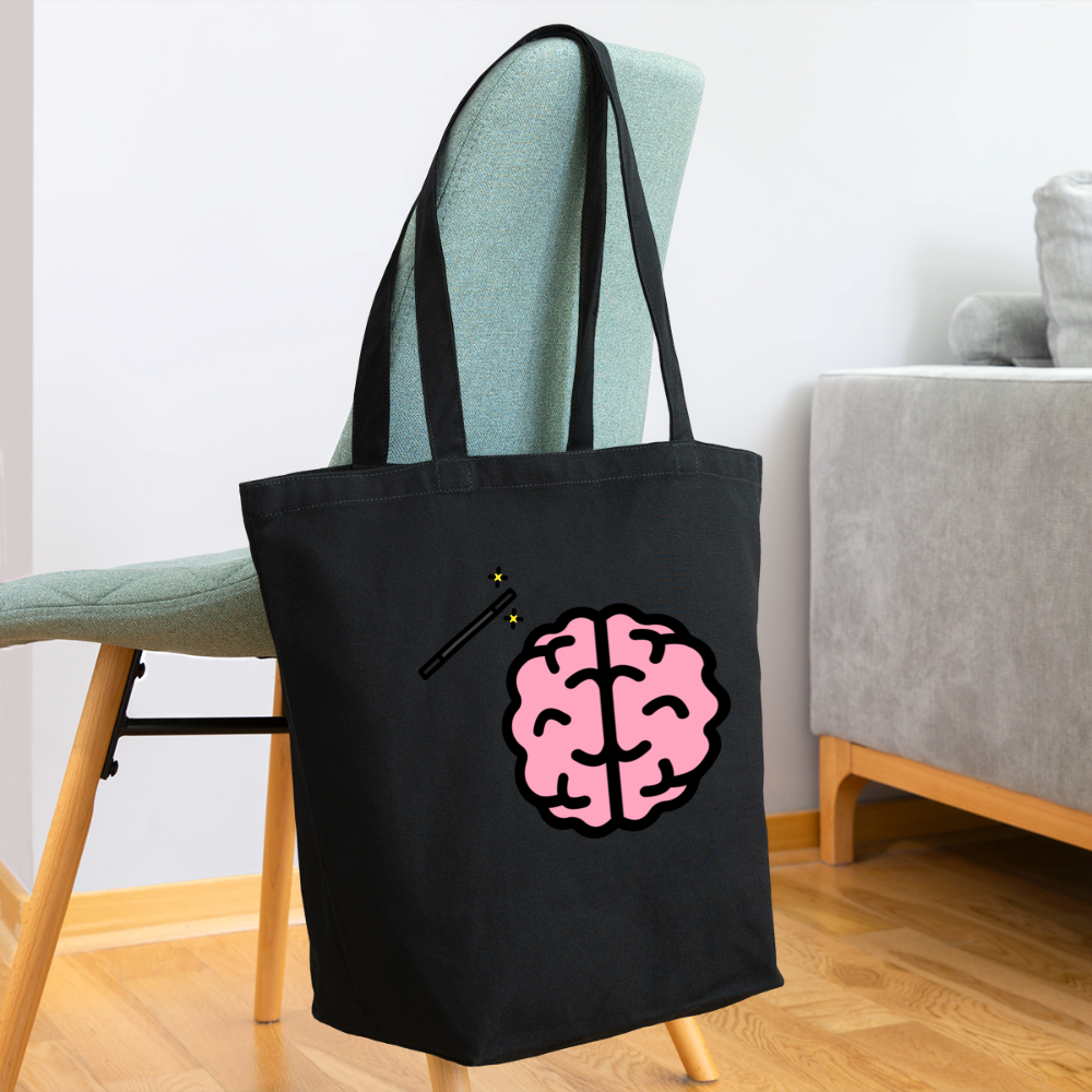 Customizable Manage Your Mind Emoji Expression Moji Eco-Friendly Cotton Tote - Emoji.Express - black