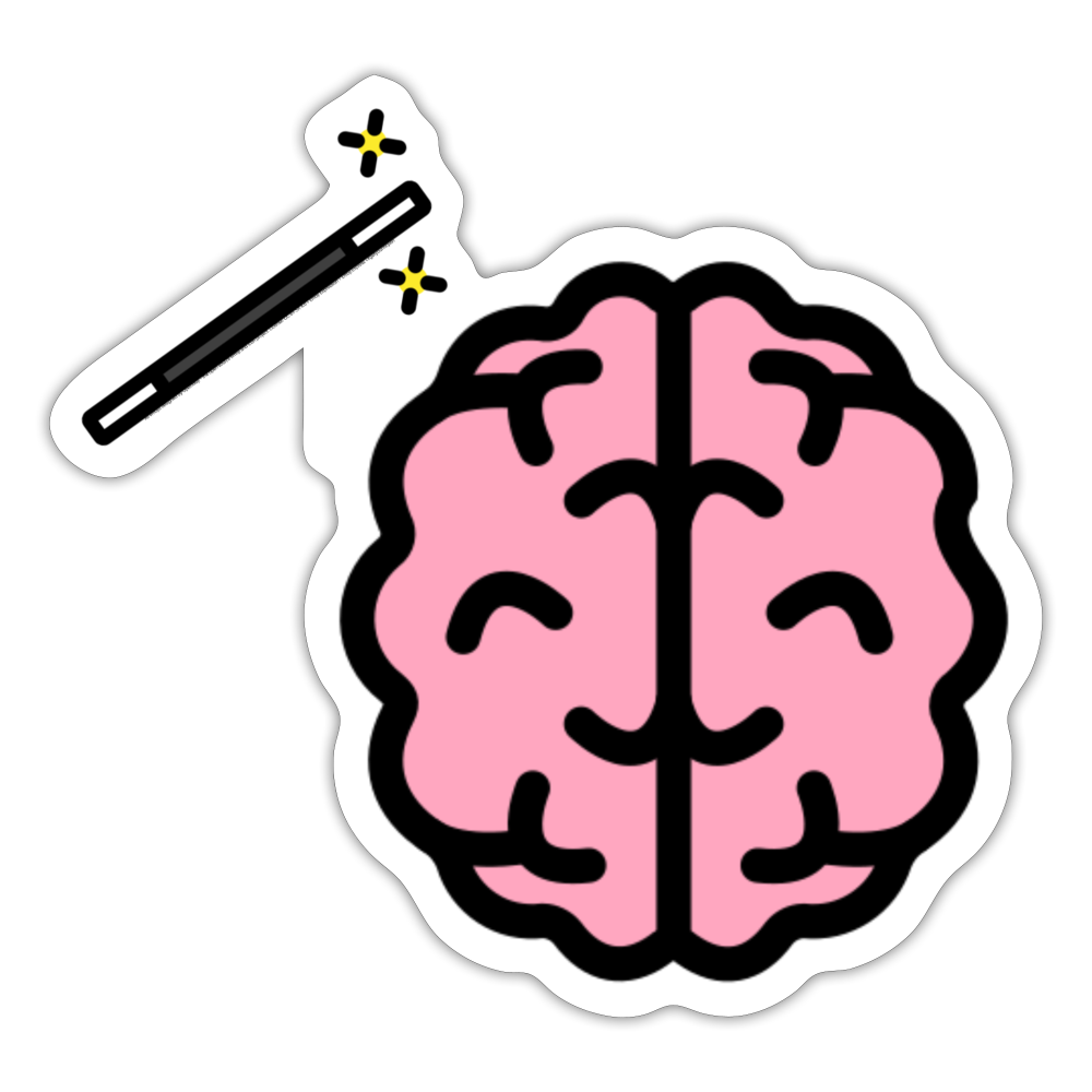 Manage Your Mind Emoji Expression Moji Sticker - Emoji.Express - white matte