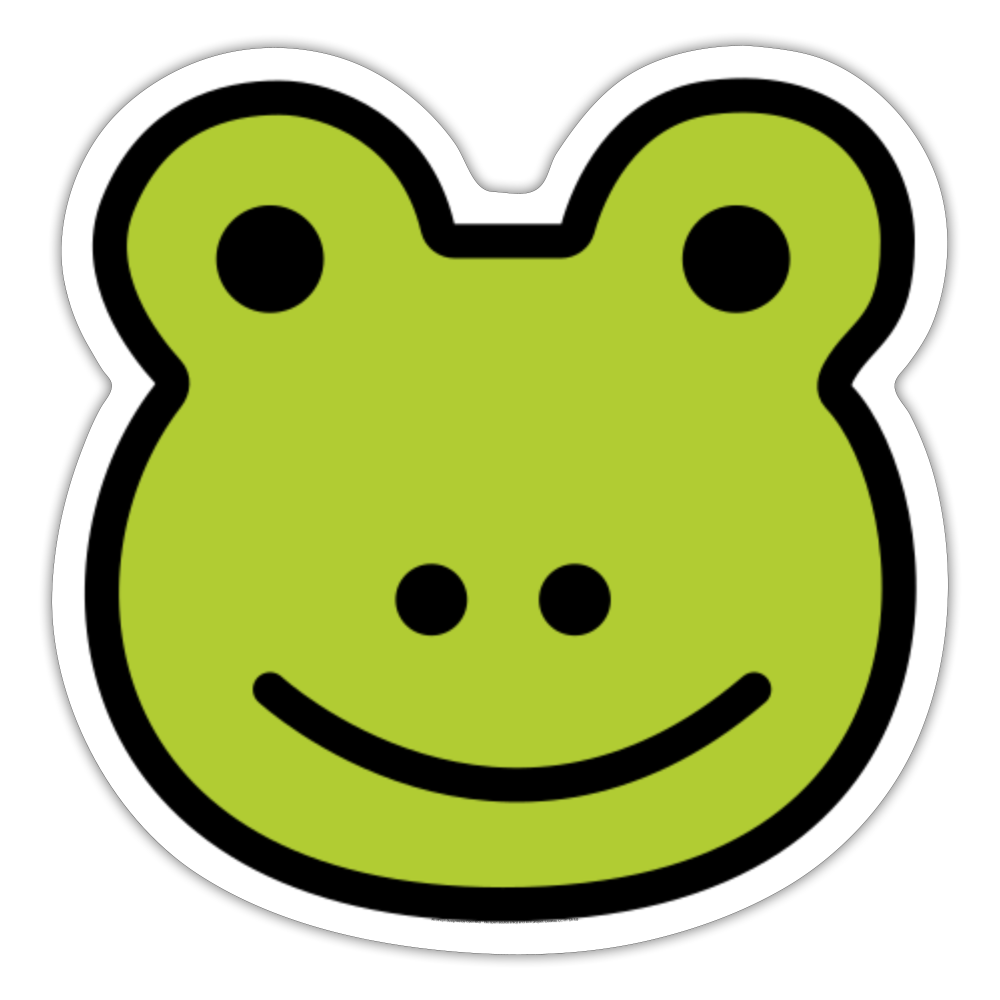 Frog Moji Sticker - Emoji.Express - white matte