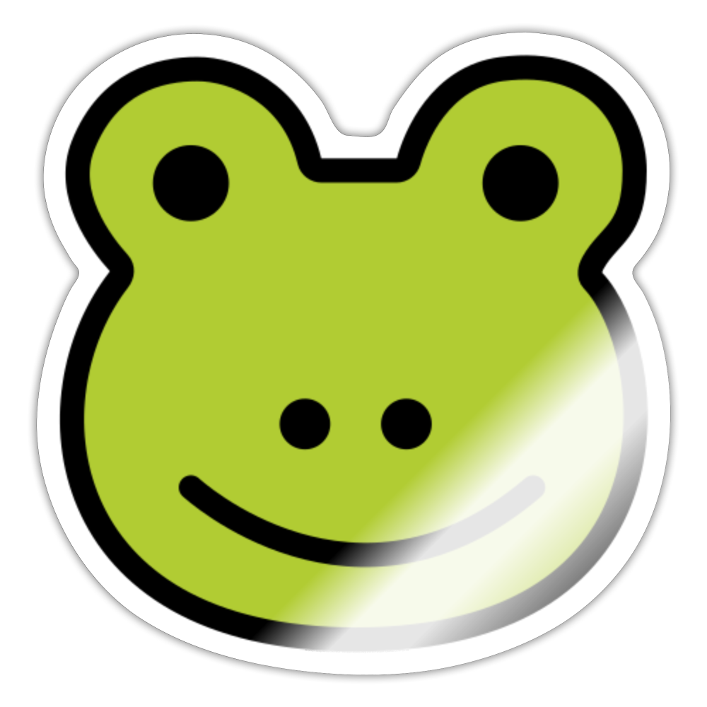 Frog Moji Sticker - Emoji.Express - white glossy
