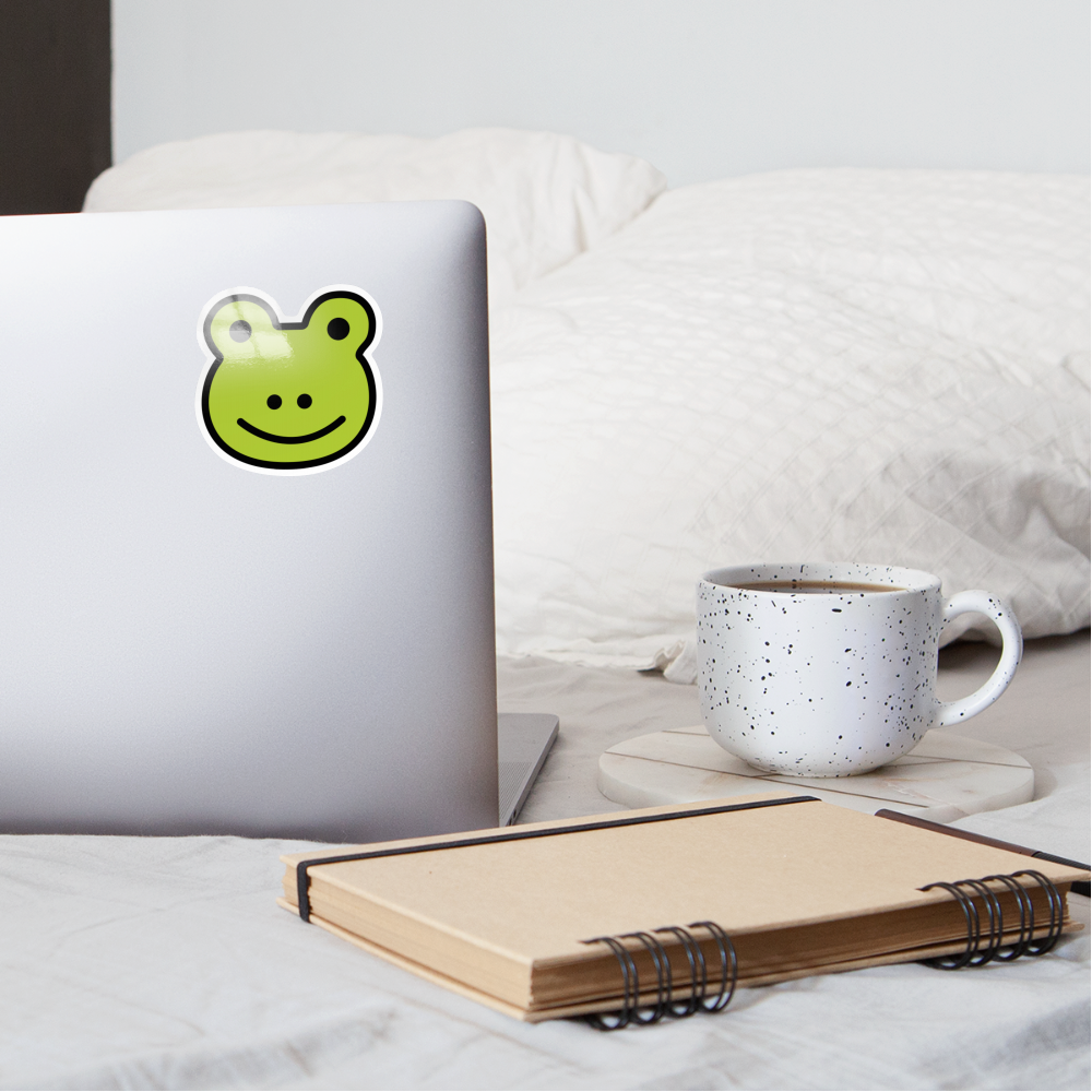 Frog Moji Sticker - Emoji.Express - white glossy