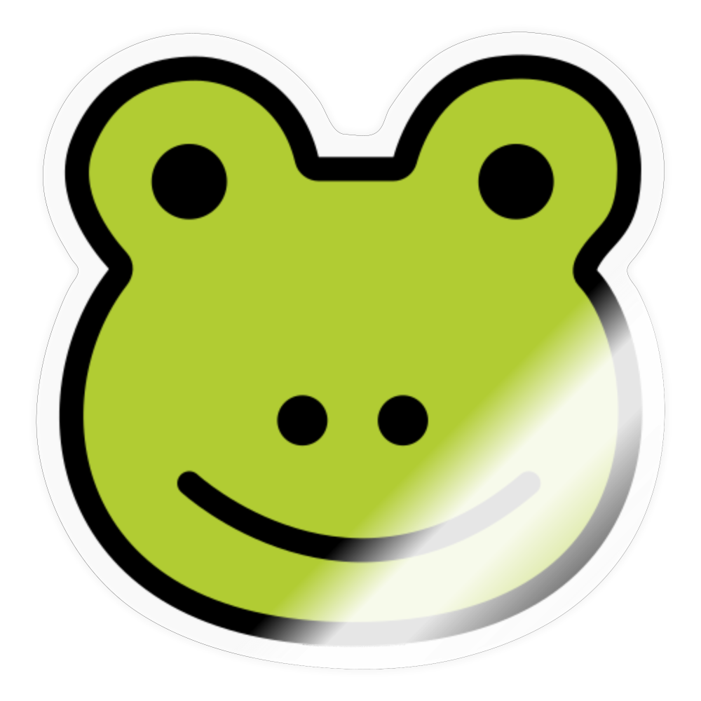 Frog Moji Sticker - Emoji.Express - transparent glossy