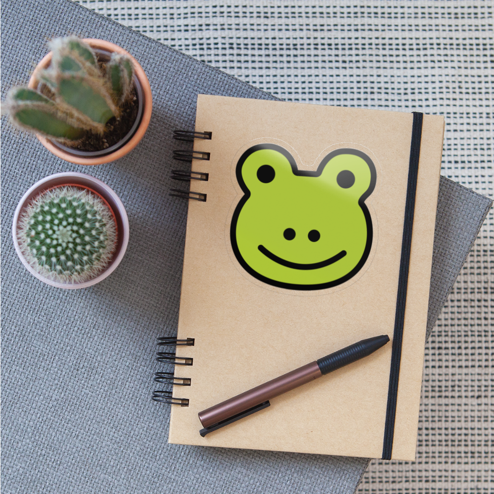 Frog Moji Sticker - Emoji.Express - transparent glossy