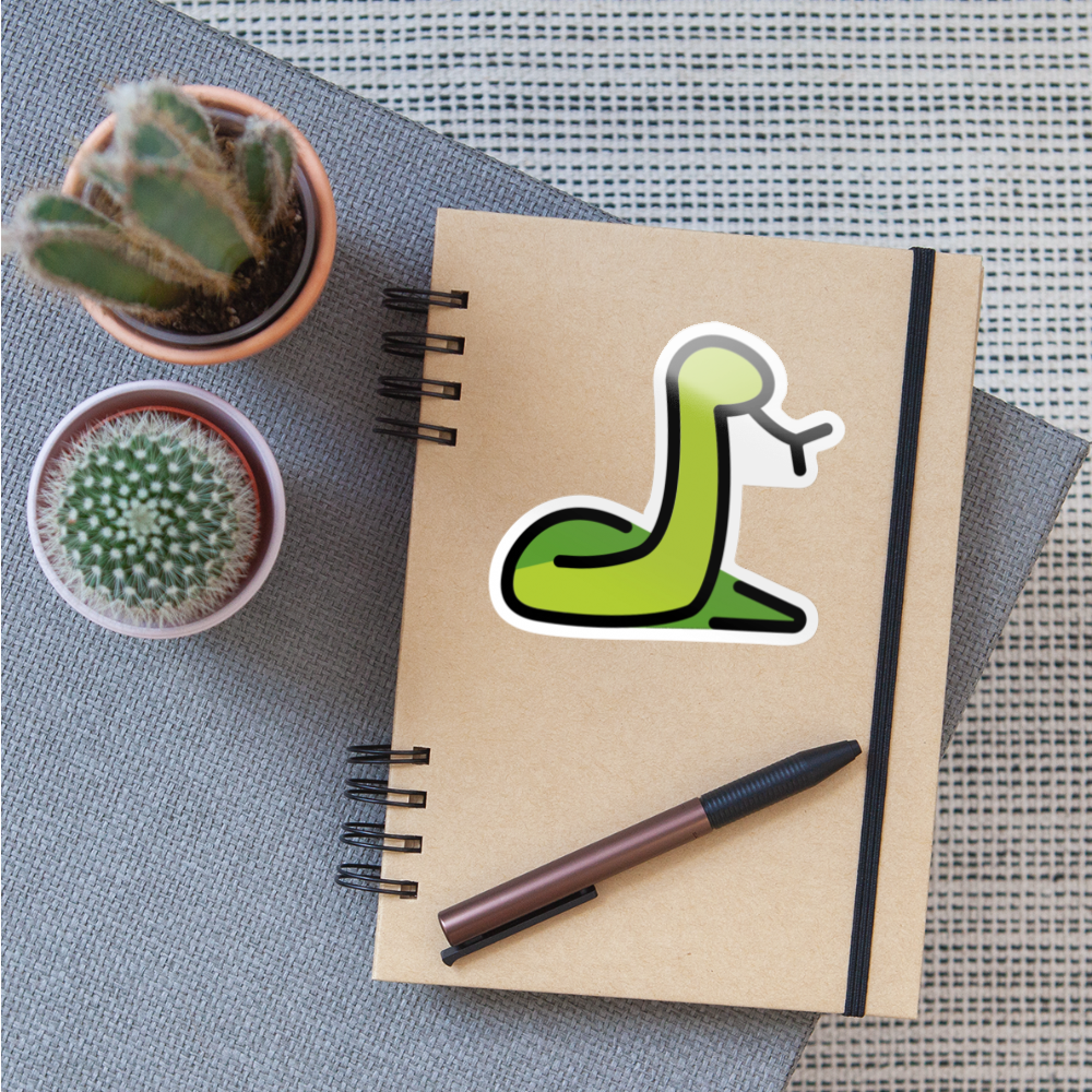 Snake Moji Sticker - Emoji.Express - white glossy