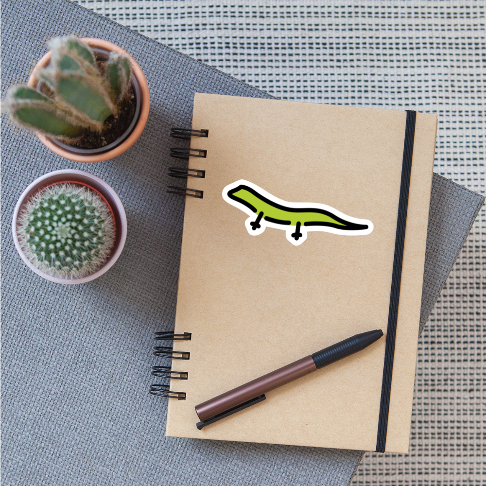 Lizard Moji Sticker - Emoji.Express - white matte