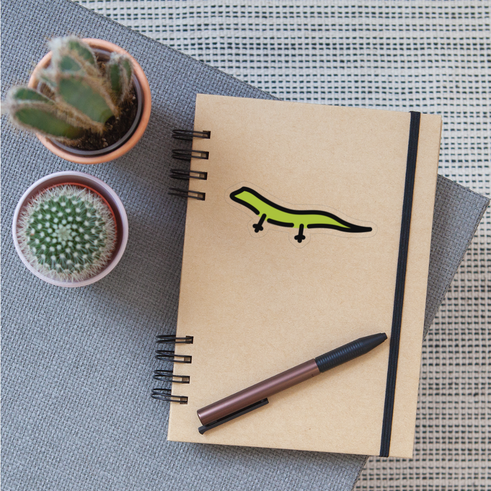 Lizard Moji Sticker - Emoji.Express - transparent glossy