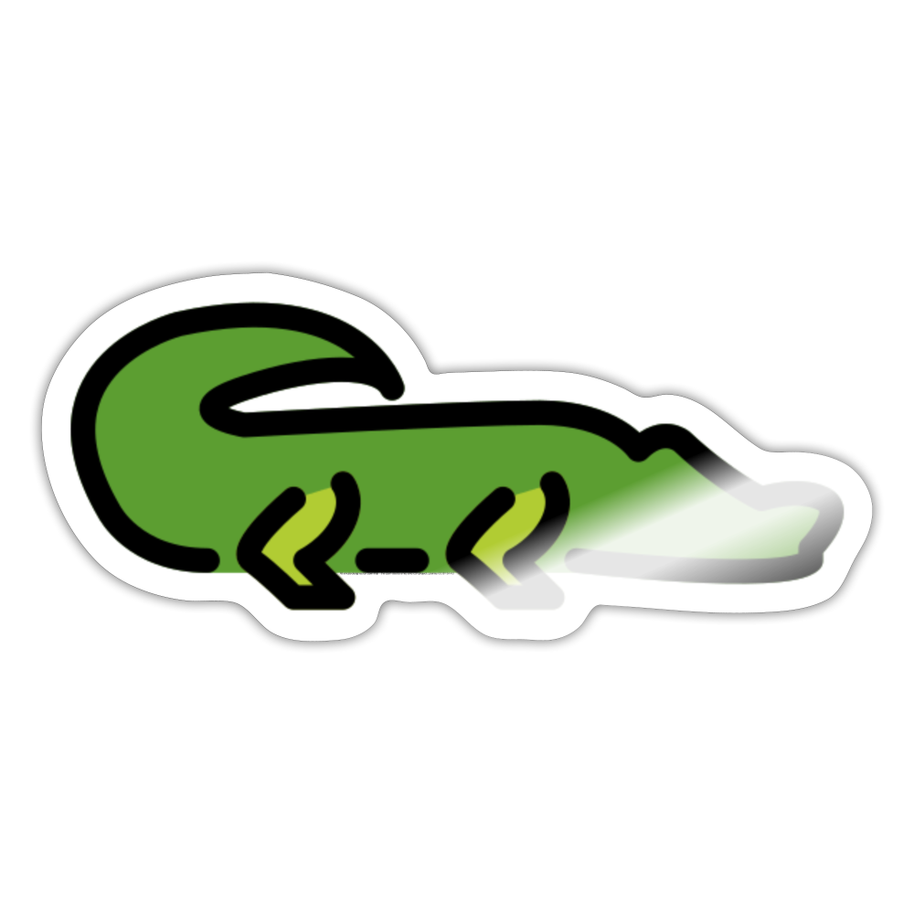 Crocodile Moji Sticker - Emoji.Express - white glossy