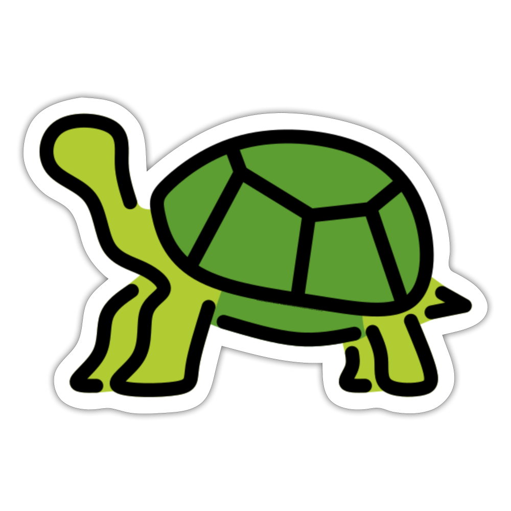 Turtle Moji Sticker - Emoji.Express - white matte