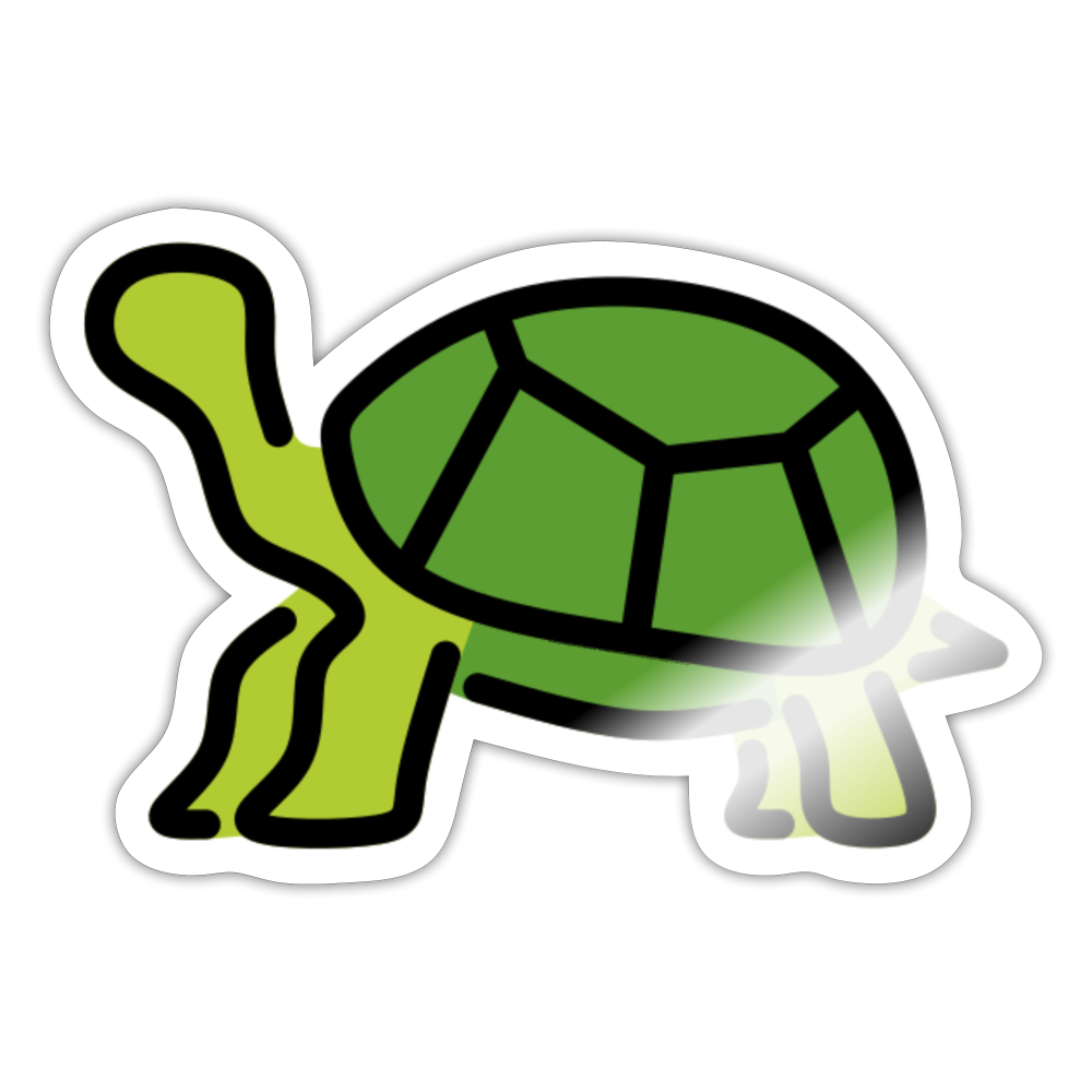 Turtle Moji Sticker - Emoji.Express - white glossy