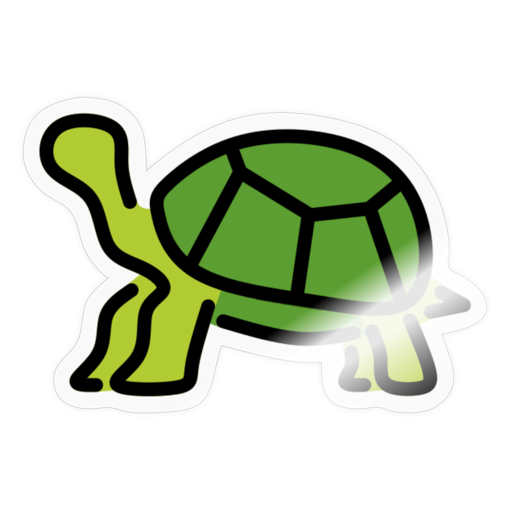Turtle Moji Sticker - Emoji.Express - transparent glossy