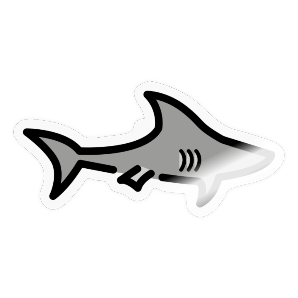 Shark Moji Sticker - Emoji.Express - transparent glossy