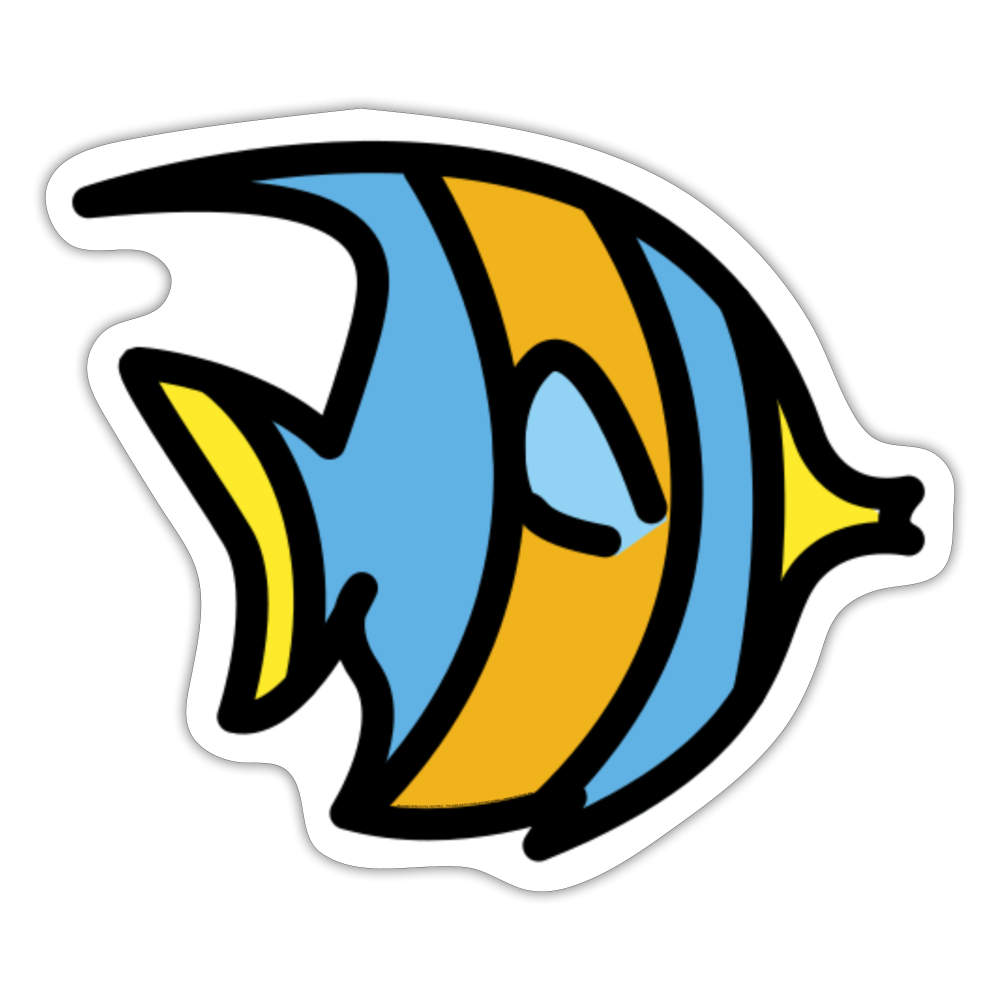Tropical Fish Moji Sticker - Emoji.Express - white matte