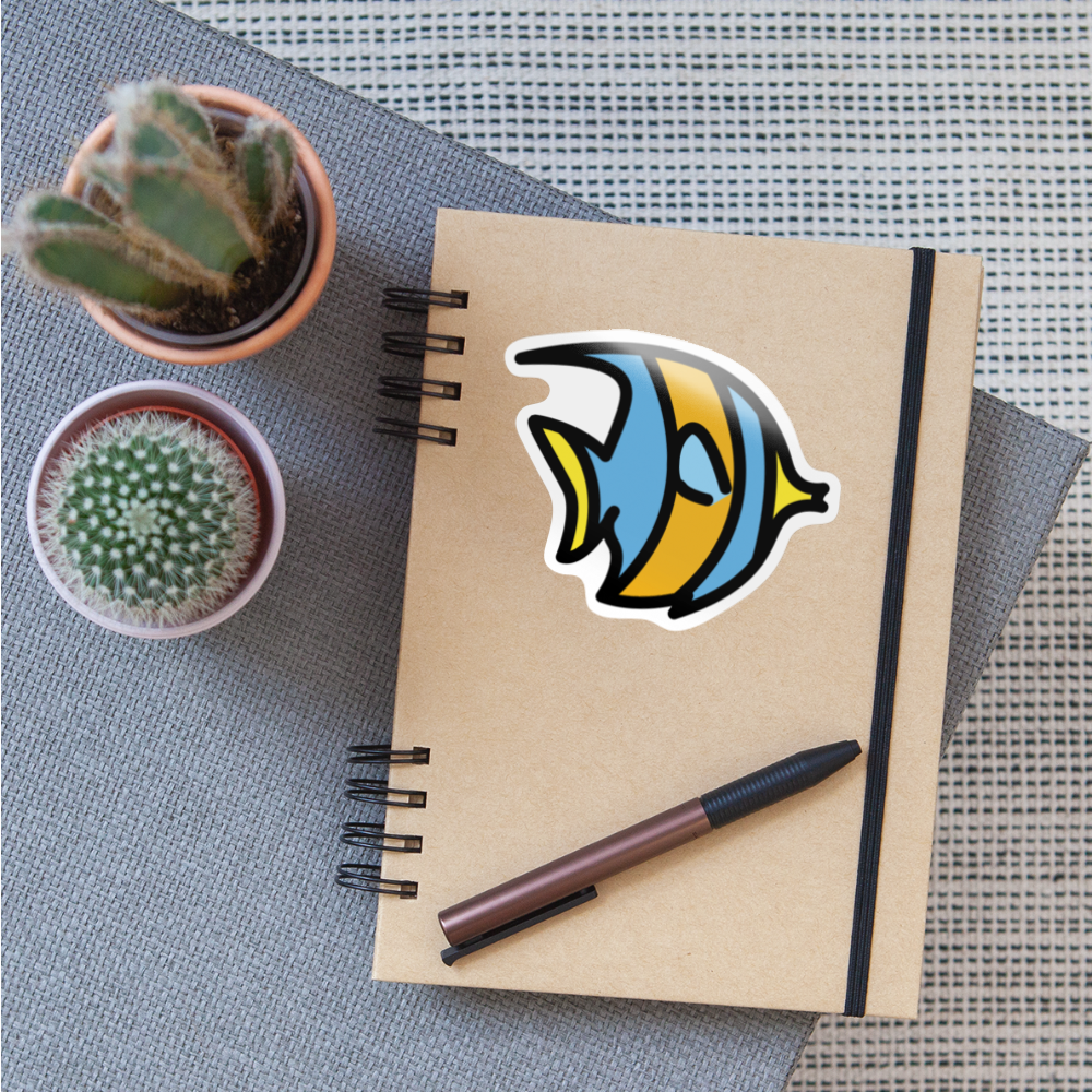 Tropical Fish Moji Sticker - Emoji.Express - white glossy