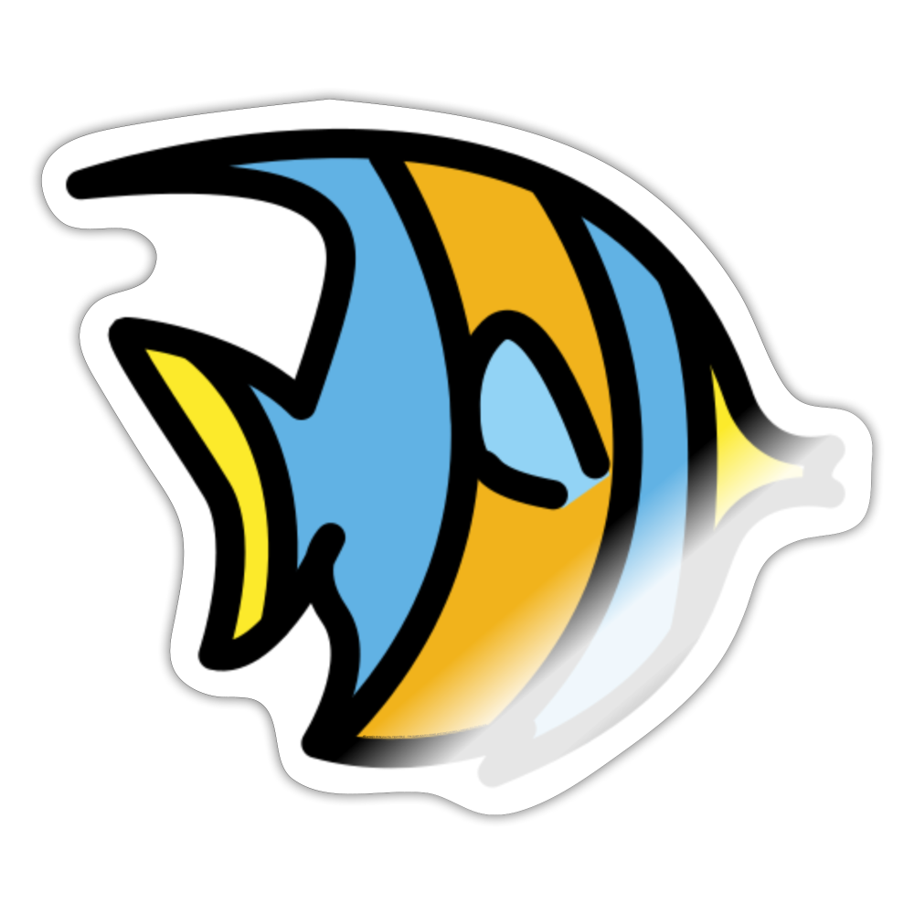 Tropical Fish Moji Sticker - Emoji.Express - white glossy