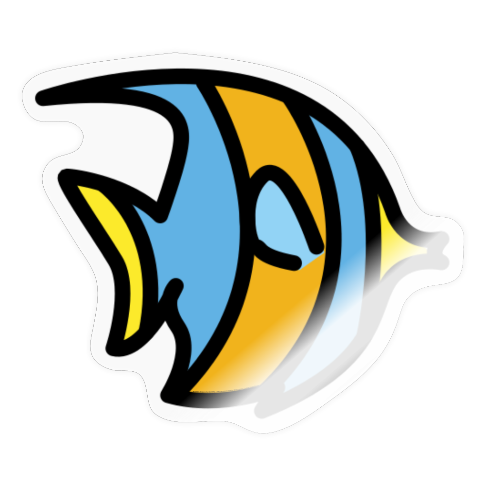 Tropical Fish Moji Sticker - Emoji.Express - transparent glossy