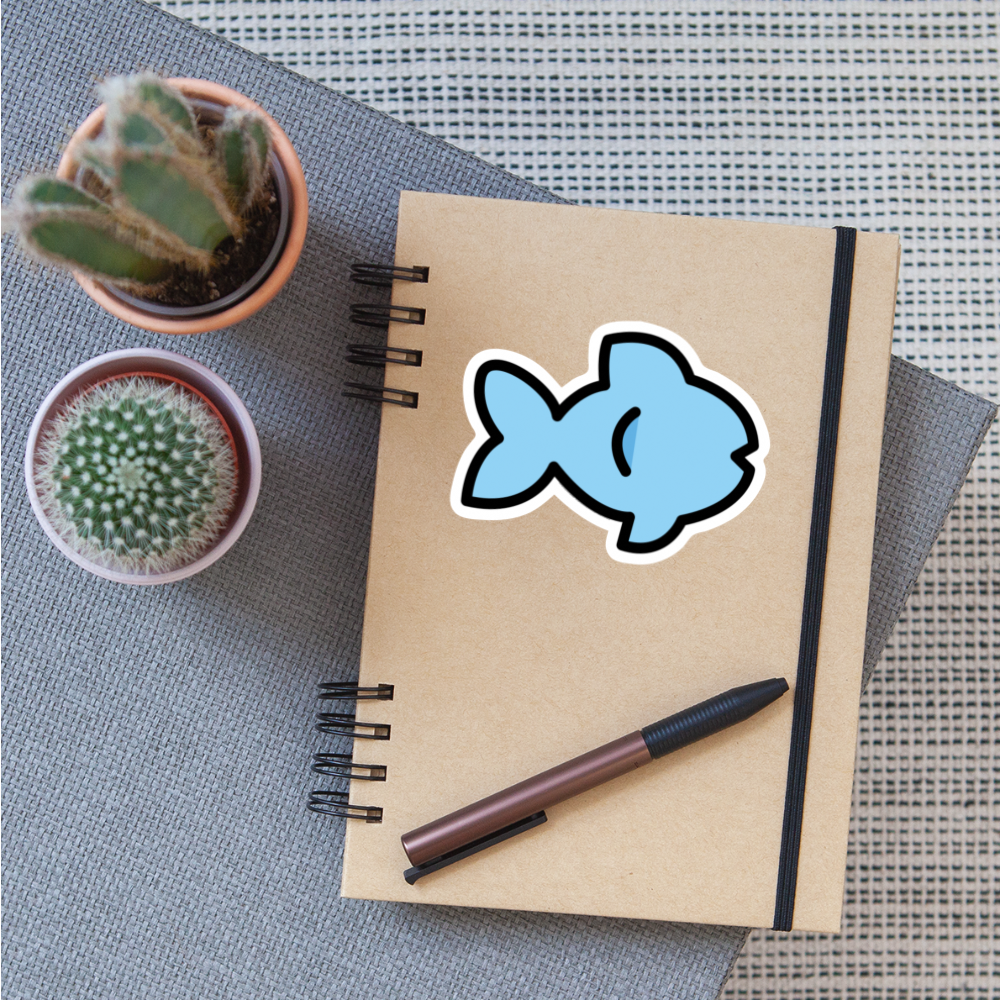 Fish Moji Sticker - Emoji.Express - white matte