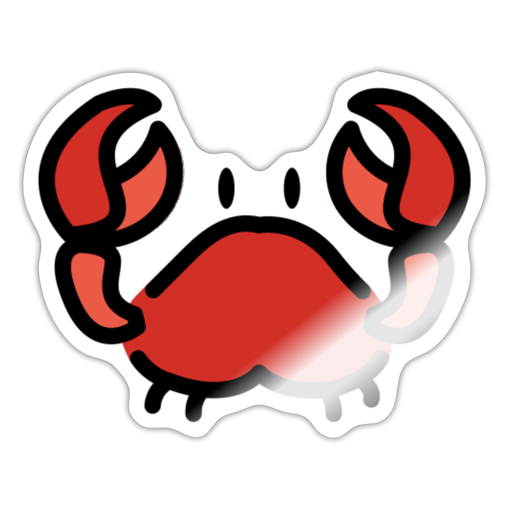 Crab Moji Sticker - Emoji.Express - white glossy