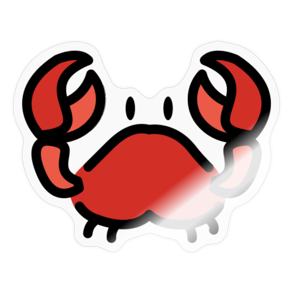 Crab Moji Sticker - Emoji.Express - transparent glossy