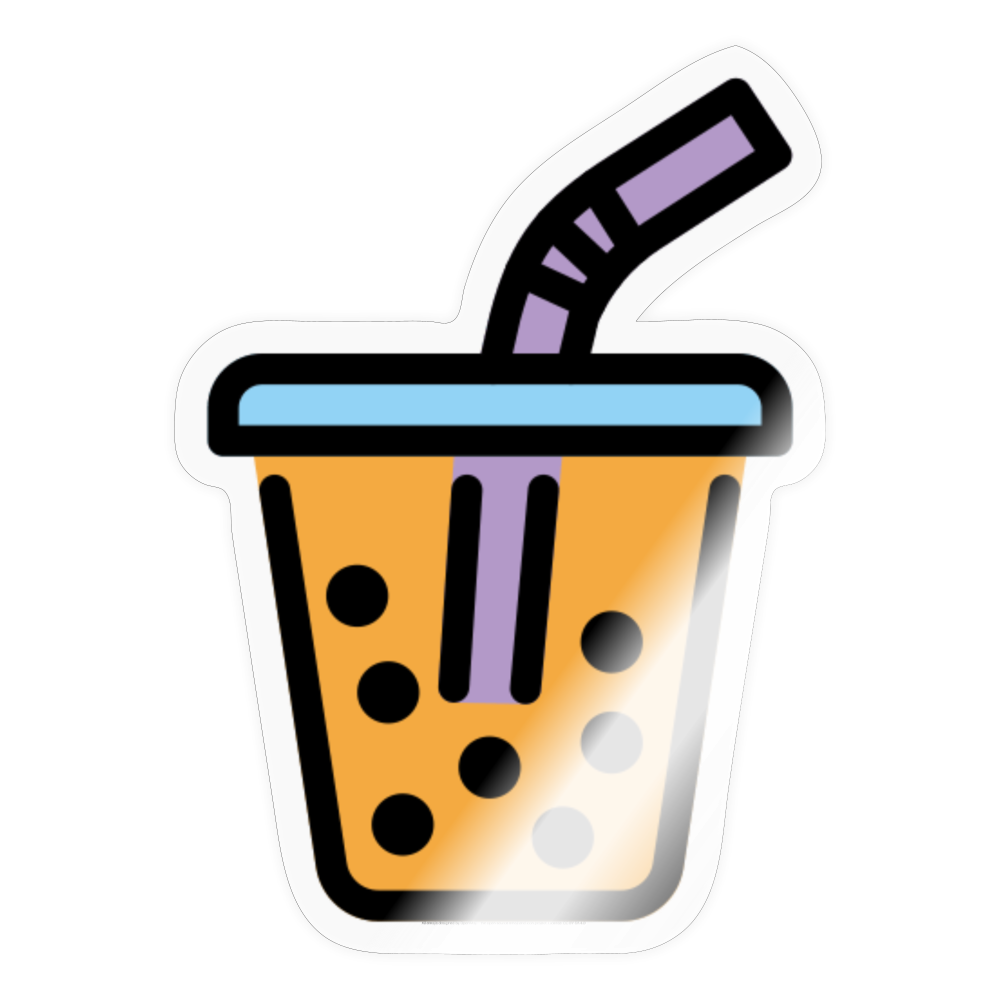 Bubble Tea Moji Sticker - Emoji.Express - transparent glossy