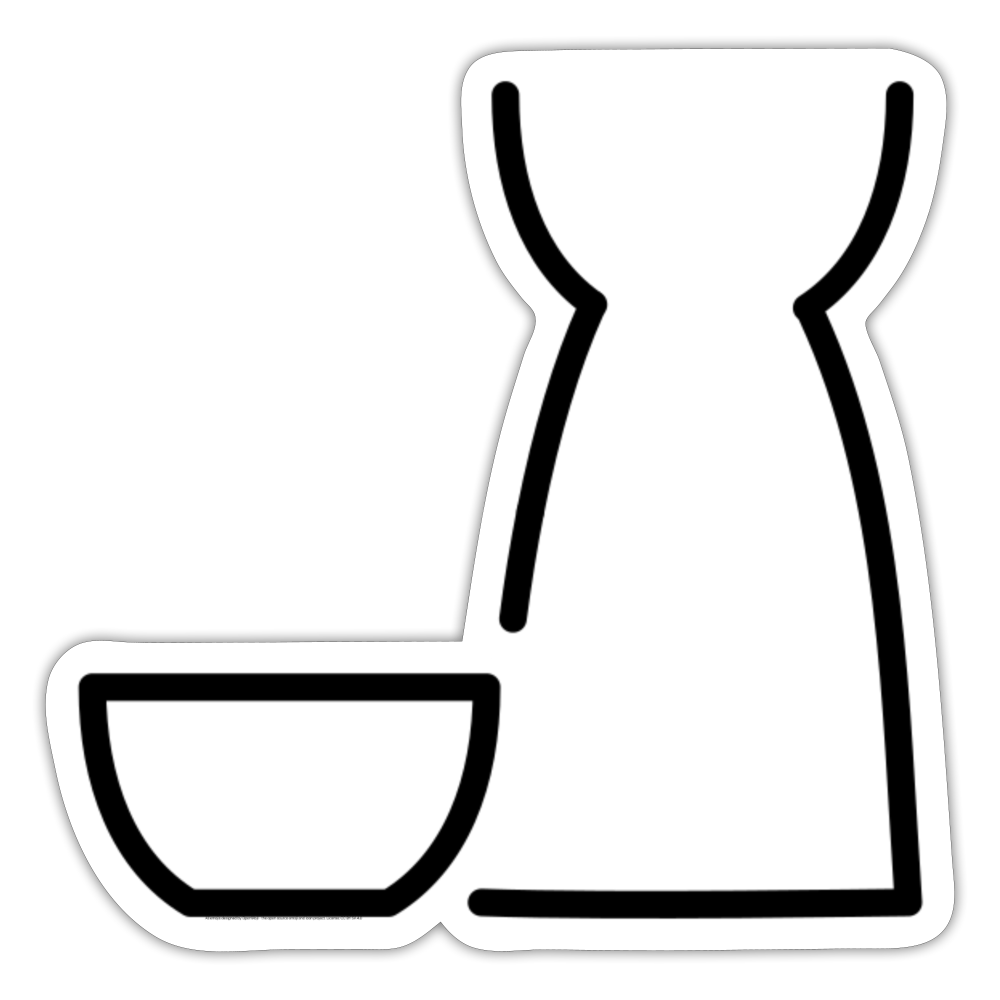 Sake Moji Sticker - Emoji.Express - white matte