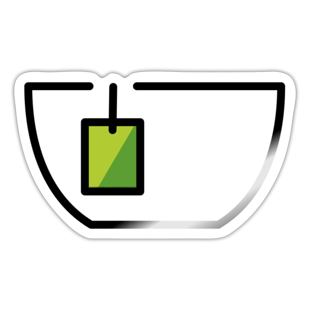 Teacup without Handle Moji Sticker - Emoji.Express - white glossy