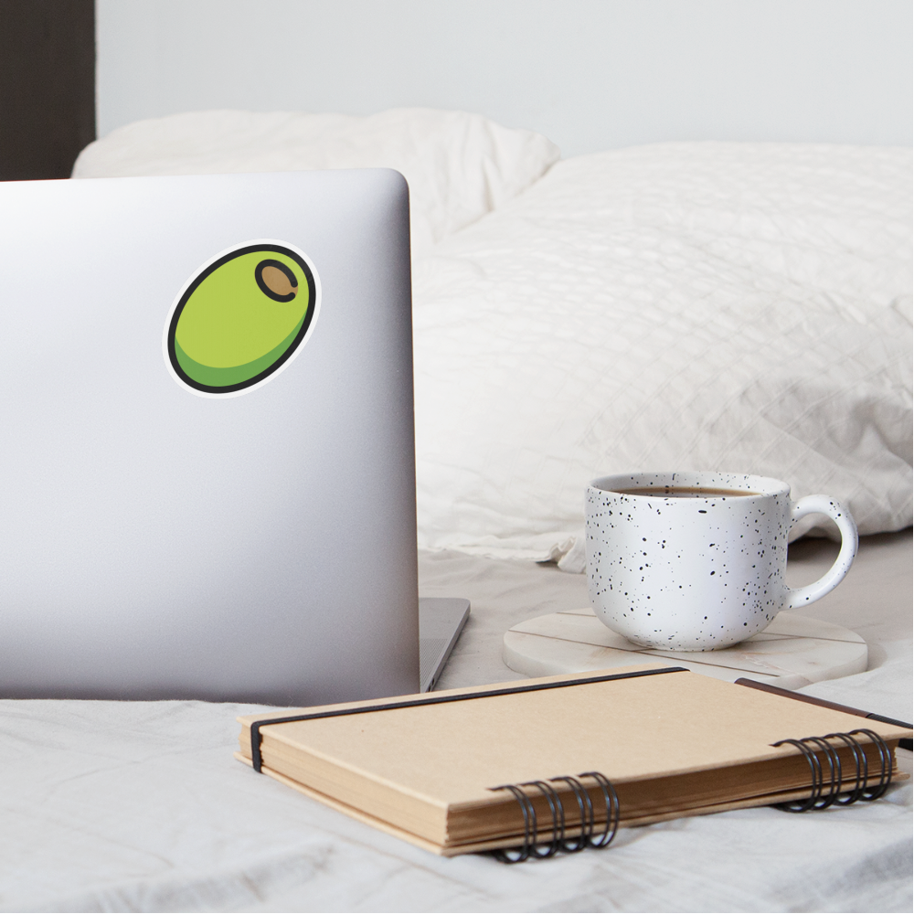 Olive Moji Sticker - Emoji.Express - white matte