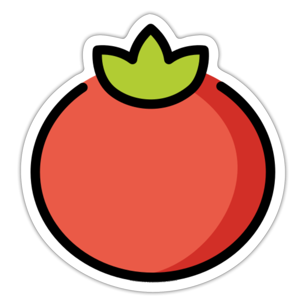 Tomato Moji Sticker - Emoji.Express - white matte